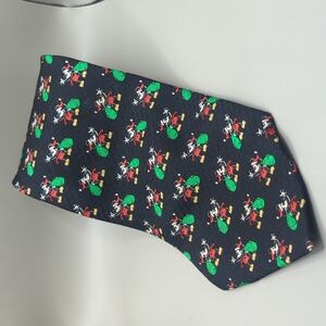 Santa Mickey Mouse Mickey & Co Necktie Disney Holiday Christmas 100% Silk